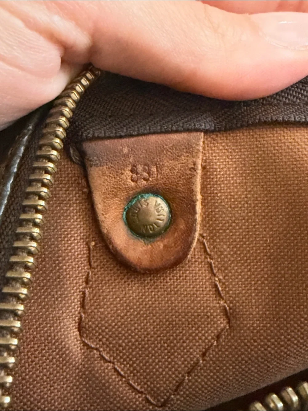 Vintage Louis Vuitton Monogram Speedy 30 Handbag with Matching Wallet - Brown